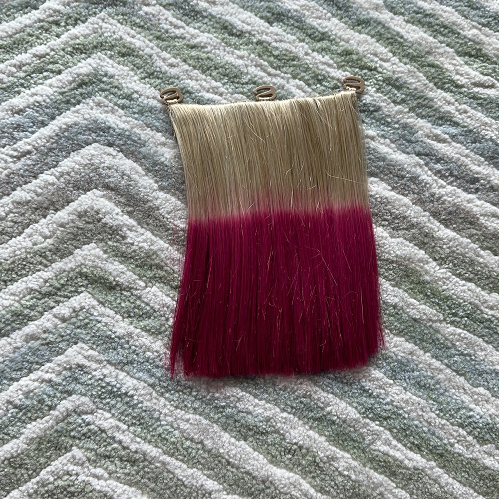 American girl doll hair extensions, color, hot, pink, and blonde, great